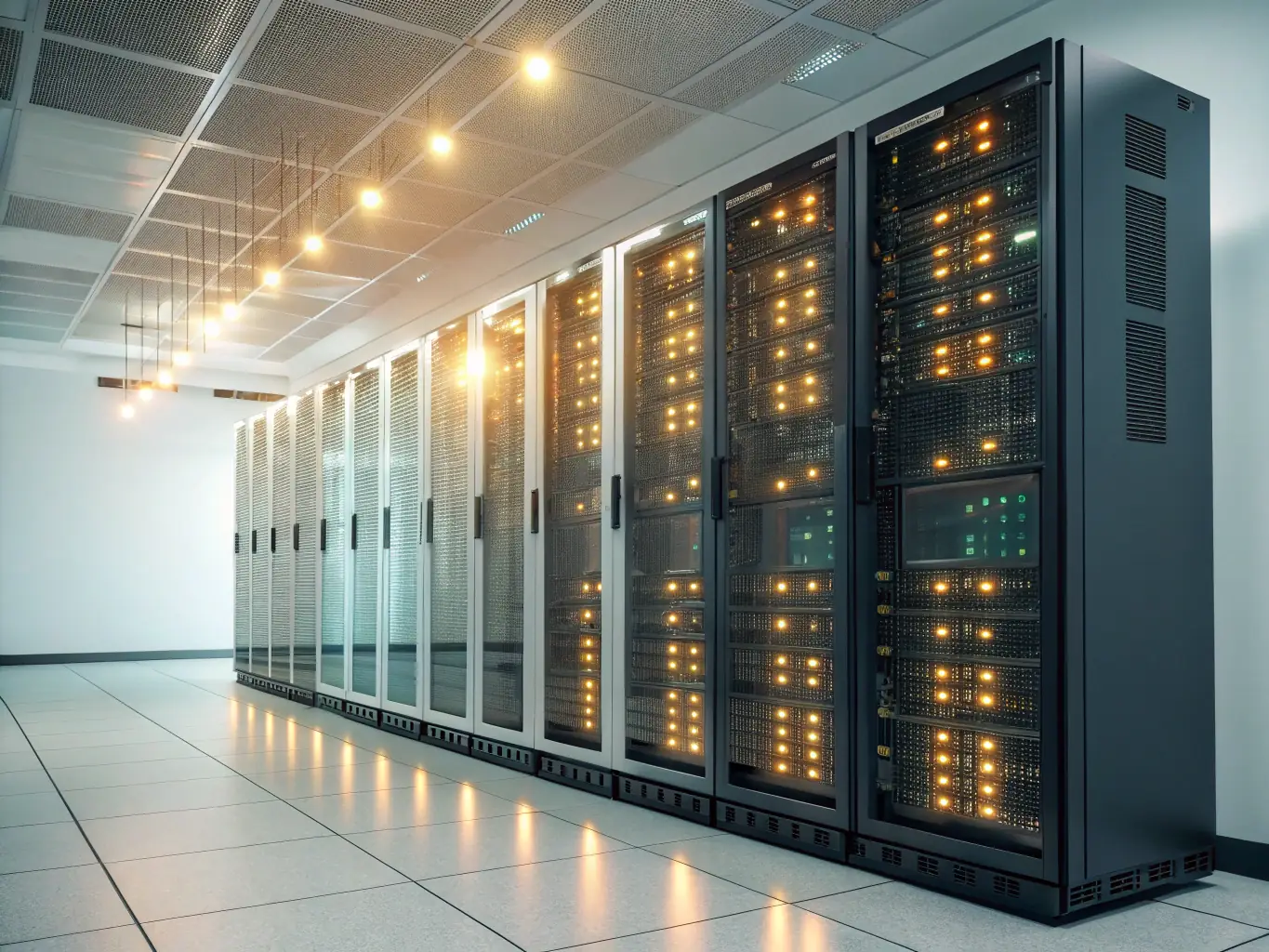 A server rack with a globe icon representing global web hosting services, illustrating LostMedia Studios' Web Hosting & Domains service.