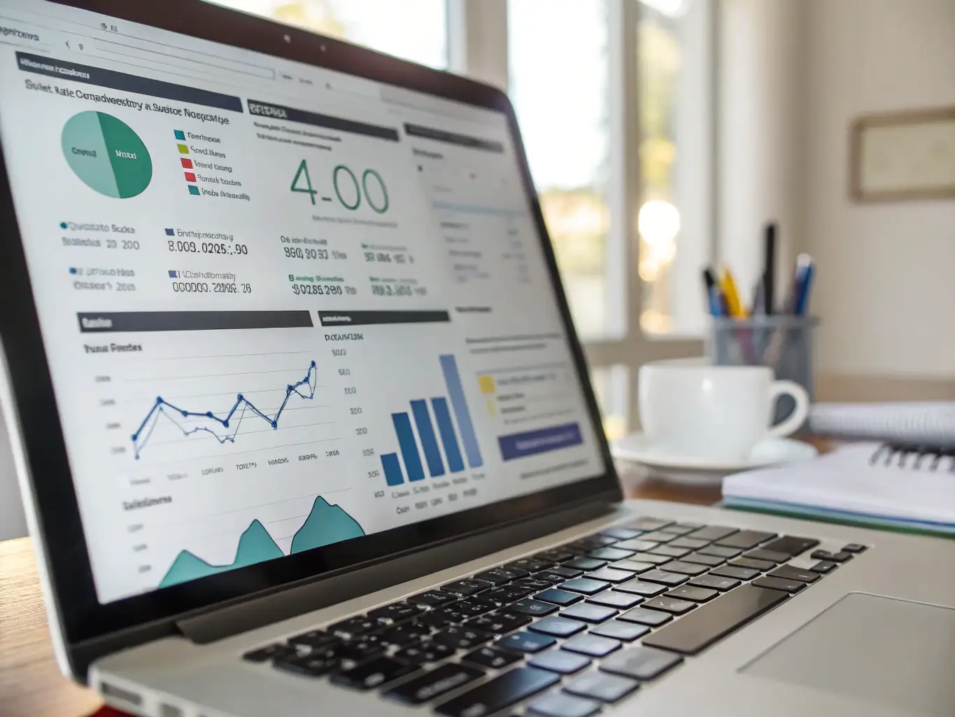 A professional image showcasing the advanced SEO analytics and brand management consultation included in the Standard web design package.